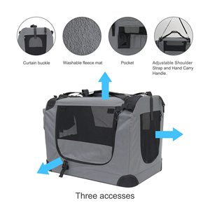 Scatola per il trasporto di cani pieghevole pieghevole per animali domestici per interni esterni - Product Image 5