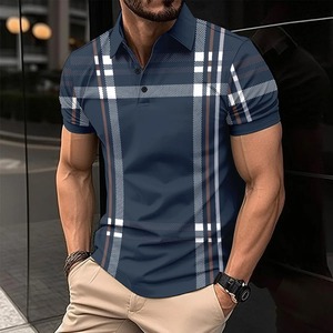Nouvelle chemise POLO rayée pour hommes la plus vendue de l'été, t-shirt pour hommes confort décontracté, vêtements d'été pour hommes de style de rue - Product Image 2