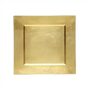 Assiettes de présentation dorées nordiques en gros, en métal, pour servir des aliments et des fruits, assiette à dîner pour les mariages, vente chaude à prix avantageux - Product Image 2