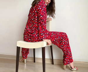 Pijama de algodón personalizado para mujer, Conjunto de pijama con volantes, conjunto de ropa de descanso, camisa de manga corta, pijama al por mayor de Bangladesh - Product Image 6