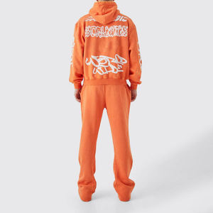 Chándales de Invierno con Capucha para Hombre, Talla Grande, 100% Algodón, Felpa, de Alta Calidad OEM 2025, con Logotipo Personalizado Impreso, Casuales, Transpirables y de Secado Rápido - Product Image 5