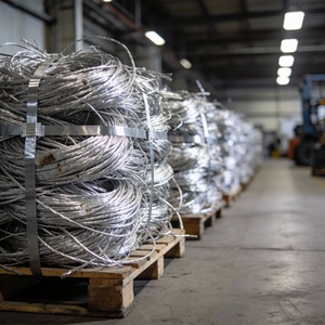 Chatarra de Alambre de Aluminio 6063 Plateado Brillante, Alambre de Aluminio Comprimido Limpio para Fundiciones y Plantas de Fundición y Fusión - Product Image 1