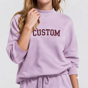 เสื้อสเวตเชิ้ตคอเต่าปักลายตามสั่งสำหรับผู้หญิง แขนยาว ผ้าฝ้าย สวมใส่สบายๆ สำหรับฤดูใบไม้ร่วง - Product Image 1