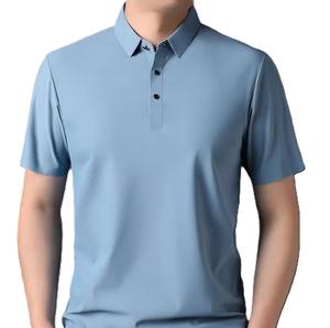 Polo de couleur unie de haute qualité pour hommes logo personnalisé T-shirt chemise de travail vierge à manches courtes broderie personnalisée - Product Image 6