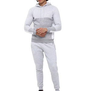 Survêtements en polyester à capuche décontractés personnalisés OEM pour hommes, imprimé, ourlet brut, coupe ajustée, ensemble jogging deux pièces pour l'hiver - Product Image 1