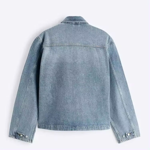 แจ็กเก็ตผ้าเดนิมสำหรับผู้ชายเสื้อแจ็กเก็ตผ้าเดนิมสไตล์สตรีทแวร์ - Product Image 2