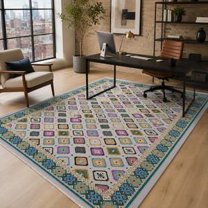 Tapis lavable en chenille RW7062 Cicim Ocre Tribal de Rug Weavers, 10 tailles, vente en gros et dropshipping - Product Image 5