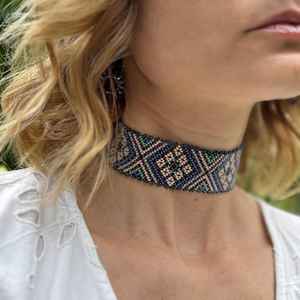 Gargantilla de cristal con cuentas de sodalita de 8mm hecha a mano, collar de piedra de sodalita Natural, joyería artesanal - Product Image 2