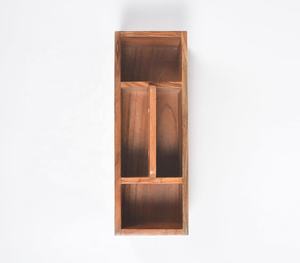 Artisanat en bois bas quantité minimale de commande fait à la main classique en bois d'acacia brun porte-couverts fabricant grossiste exportateur - Product Image 5