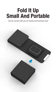 Chargeur sans fil magnétique pliable OEM <span class=keywords><strong>DOM</strong></span> 3-en-1 forte puissance de sortie 10W/15W pour montre et autres appareils - Product Image 2