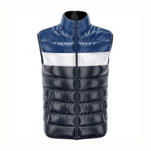 Gilets pour hommes 2026 avec logo personnalisé, imperméables, brillants, matelassés, sans manches, d'hiver, en duvet, vêtements d'extérieur brillants, gilet matelassé - Product Image 2