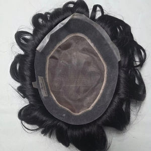 Perruque toupet en cheveux humains mono de qualité supérieure, origine Taz Hair Autriche, style Bangladesh, avec des ondulations naturelles et profondes - Product Image 1