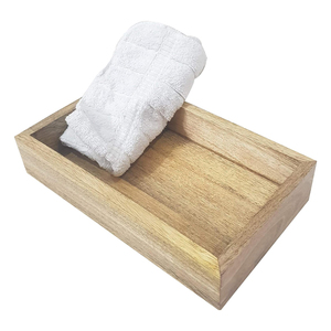 Toallero de madera de mango hecho a mano de diseño elegante, bandeja de tocador, organizador de maquillaje, bandeja de madera para servir, grabado con láser Natural 100% - Product Image 2