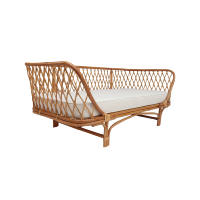 Nouveau canapé-lit en rotin trois places au design moderne pour appartement et villa, fait main, ventes en promotion