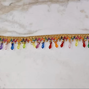 Bordes delicados de encaje de lentejuelas para vestidos, saris y blusas, suministro mayorista listo para exportar con opciones personalizadas - Product Image 1