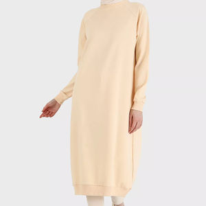 La mejor calidad 2025 largo islámico personalizado modesto mujeres sudaderas con capucha señoras Moda larga longitud musulmana sudaderas con capucha - Product Image 5