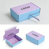 Boîte en carton ondulé E-flute, petite boîte d'emballage en papier kraft, boîte à courrier cadeau noire personnalisée en gros