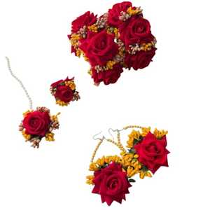 Gajra de Jazmín Artificial Hecha a Mano para Mujer, para Novias, Celebraciones de Mayon Haldi, Joyería Elegante de Cuarzo para Eventos - Product Image 1