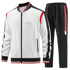 Sweat à capuche personnalisé pour homme, fermeture éclair intégrale, en poly, veste pour homme, fermeture éclair, style rayé, cordon de serrage, survêtement personnalisé - Product Image 1