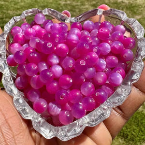 Venta al por mayor cuentas de resina cuentas redondas hechas a mano DIY pulsera collar accesorios al por mayor joyería cuentas - Product Image 1