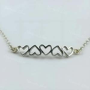 Pulsera de Plata de Ley 925 con Corazones Entrelazados, Ajustable, Minimalista, Elegante, para Mujer - Product Image 5