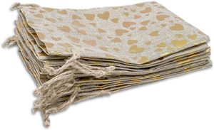 Small Gift Bags Burlap Bags With Drawstring Reusable Jute Bags for <b>Birthday</b> Wedding Party <b>Favors</b>, Halloween, Christmas OEM - Product Image 4