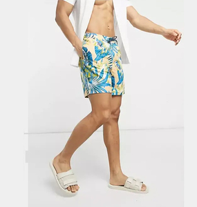Summer Elastic Waist Custom Comfortable <b>Mens</b> <b>Swim</b> Trunks Beach Shorts Customized Breathable - Product Image 3