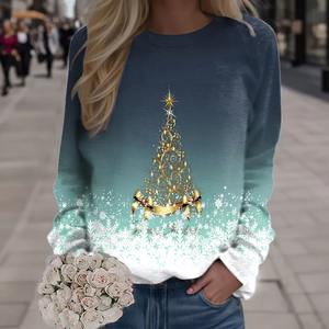 Sweat-shirt en coton de qualité supérieure coréen respirant pour les femmes Sweat-shirt pour Noël Pull MS-SS-1118 - Product Image 3