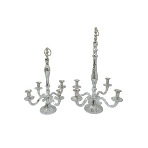 Pièce maîtresse de table de décoration d'hôtel Finition plaquée or Bougeoir à 5 bras Bougeoir fabriqué à la main Sol de fêtes de luxe - Product Image 6