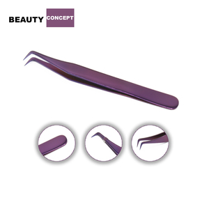 Custom Brand Angled Volume Lash Tweezers-Stainless Steel Anti-Magnetic Anti-Static Durable for Eyelash Extension - Product Image 5