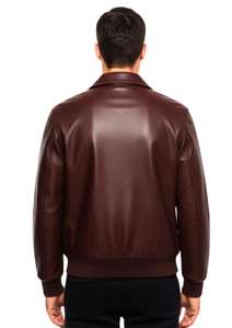 Chaqueta de Cuero Genuino Estilo Vintage para Hombre, Ropa Exterior Informal Ligera - Product Image 4