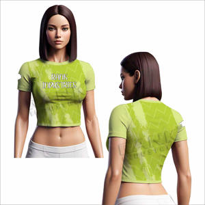 Durable de haute qualité femmes haut court impression personnalisée femmes haut court Offre Spéciale femmes haut court - Product Image 4