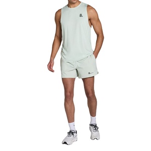 เสื้อกล้ามออกกำลังกายผู้ชายทรงเข้ารูป ผ้าสแปนเด็กซ์/คอตตอน แห้งเร็ว ลายการ์ตูน ย้อมสีแบบไทได พร้อมป้ายติดไหล่และลายปัก - Product Image 1