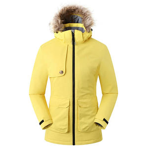 Chaquetas de esquí personalizadas para mujer con forro de lana impermeable a prueba de viento abrigos de invierno al aire libre con impresión de logotipo OEM al por mayor - Product Image 4