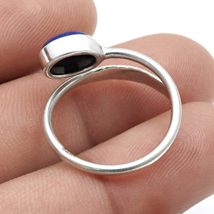 Genuine Blue <b>Lapis</b> Gemstone <b>Rings</b> Handmade Solid 925 Sterling Silver Fine Fashionable Trendy Jewelry Eternity Vermeil <b>Rings</b> OEM - Product Image 4