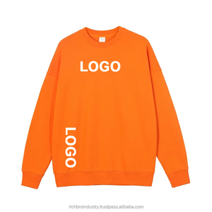 Jersey de cuello redondo con costilla de algodón 100% de alta calidad para hombre, sudadera con estampado de logotipo personalizado, estilo con cremallera, diseño corto personalizable - Product Image 6