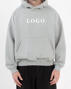 Felpa da uomo con <span class=keywords><strong>Logo</strong></span> personalizzato in pile 400 pesante gsm oversize Unisex in bianco di alta qualità cotone 100% spesso felpa da uomo - Product Image 5