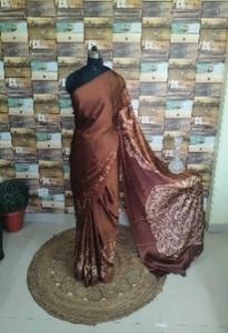 Silk Saree with <b>Blouse</b> Elegant Stain Resistant Traditional Indian Garment - Product Image 4