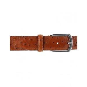 Cinturón Italiano de Lujo Hecho a Mano, Cuero de Avestruz Estampado Marrón Claro, 3.5 cm de Ancho, 130-135 cm de Largo, Aleación de Alta Calidad, Casual, Oferta 6 - Product Image 3