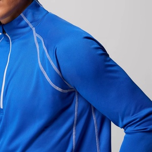 1/4 quart Zip pull chemise personnalisé de haute qualité Logo hommes coton séchage rapide tricoté quart Zip Performance Golf pull - Product Image 2