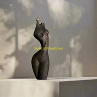 Sculpture abstraite de couple dansant en bronze, statue de jardin moderne pour extérieur, artisanat métallique artistique, figurine d'amoureux faite à la main