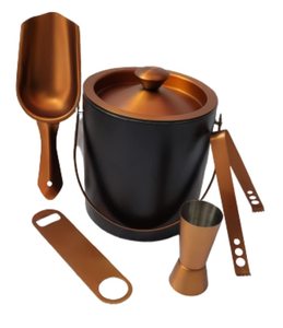 Bañera para bebidas con asas Cubo metálico de 16 botellas Enfriador de hielo para enfriar bebidas Metal ovalado - Product Image 4