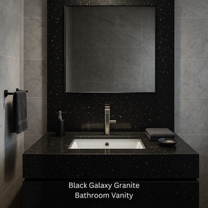 Encimera de Granito Negro Galaxy, Piedra de Cantera de la India, para Proyectos de Comedores, Hoteles y Villas, Diseño Moderno, Ecológico, para Interiores - Product Image 2