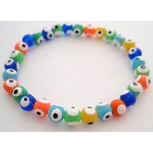 Fashion <b>Beaded</b> for Bracelet with Evil Eye Design <b>Plastic</b> Material - Product Image 1