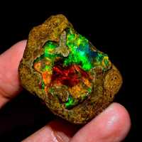 Increíble Top Multi fuego Natural ópalo etíope juego de fuego Color áspero piedra preciosa suelta para hacer mujeres joyería de plata mayorista