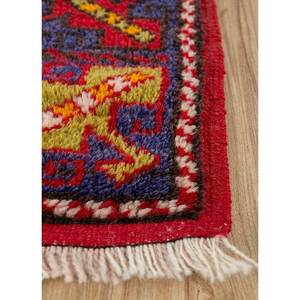 Tapis en laine noués à la main Nuray, géométriques, rouge et orange, pour la décoration de la maison, du salon et du couloir, rectangulaires, Pae-4503 - Product Image 4