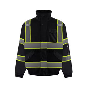 Veste de travail d'hiver robuste personnalisée pour hommes haute visibilité imperméable à l'eau Construction industrielle haute visibilité pour les vêtements de travail en plein air - Product Image 1
