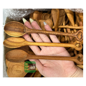 Cuchara de Madera Artesanal, Herramienta Ecológica de Vietnam, Perfecta para Cocinar y Mezclar - Product Image 5