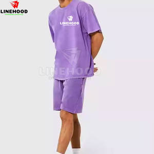 <b>Men's</b> Latest Summer Casual Acid Wash T-Shirt and <b>Shorts</b> Sets Comfortable and Stylish - Product Image 1