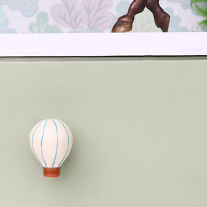 Vente en gros bleu céramique montgolfière moderne enfants boutons de porte tire tiroir poignée hauteur: 5.00 cm KID-184 nouveau Design - Product Image 3